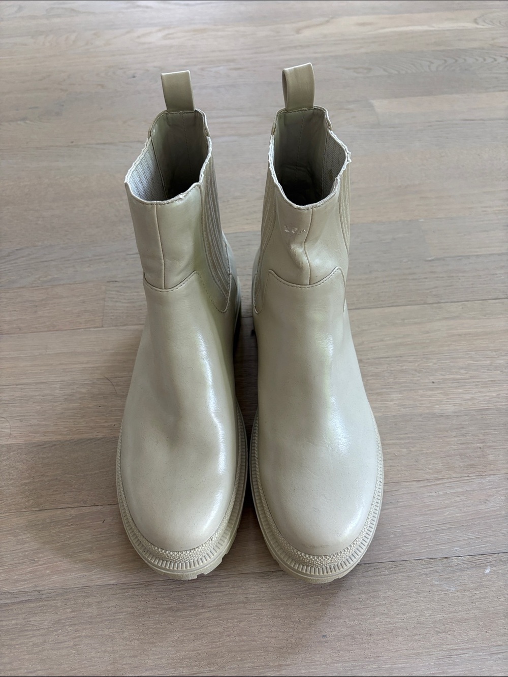 Cream Chelsea Ankle Boots